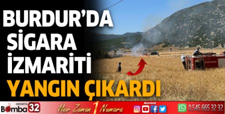 Sigara izmariti yangın çıkardı