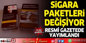 Sigara paketleri değişiyor