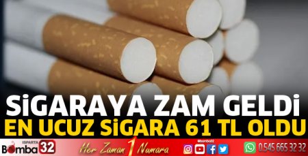 Sigaraya zam geldi