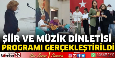 Şiir ve müzik dinletisi programı gerçekleştirildi