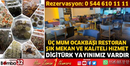Şık mekan kaliteli hizmet Üç Mum Restoran 