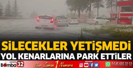 Silecekler yetişmedi, çareyi park etmekte buldular
