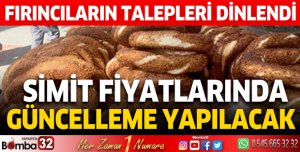 Simit fiyatlarında güncelleme yapılacak