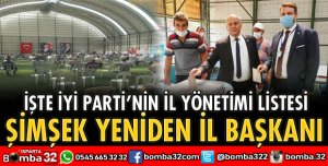 ŞİMŞEK YENİDEN İL BAŞKANI