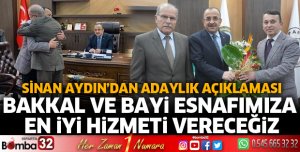 SİNAN AYDIN ADAYLIĞINI AÇIKLADI