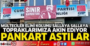 Sınır Namustur Pankartı astılar