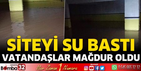 Siteyi su bastı