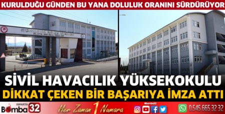Sivil Havacılık Yüksekokulu'ndan dikkat çeken başarı