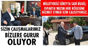 Sizin çalışmalarımız bizlere gurur oluyor