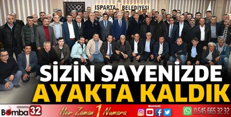 Sizin sayenizde ayakta kaldık