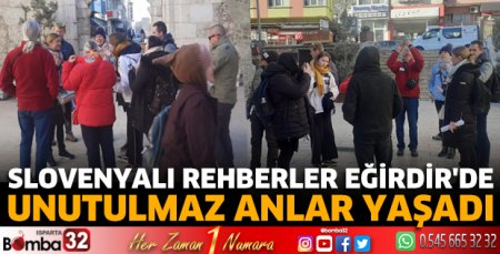 Slovenyalı rehberler Eğirdir'de