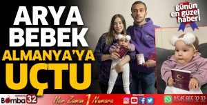 SMA'lı Arya bebek tedavi için Almanya'ya uçtu