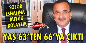 ŞOFÖR ESNAFINA BÜYÜK KOLAYLIK
