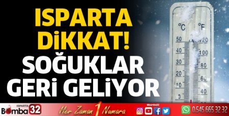 Soğuk hava geri geliyor 