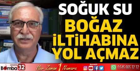 Soğuk su boğaz iltihabına yol açmaz