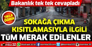 SOKAĞA ÇIKMA KISITLAMASIYLA İLGİLİ TÜM MERAK EDİLENLER
