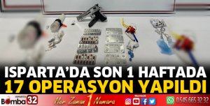 Son 1 haftada 17 uyuşturucu operasyonu