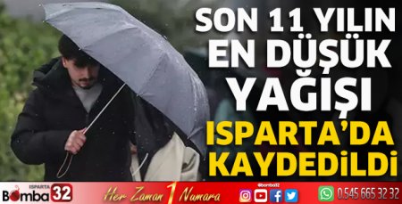 Son 11 yılın en düşük yağışı Isparta’da kaydedildi 