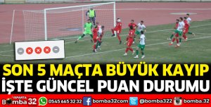 Son 5 maçta büyük kayıp