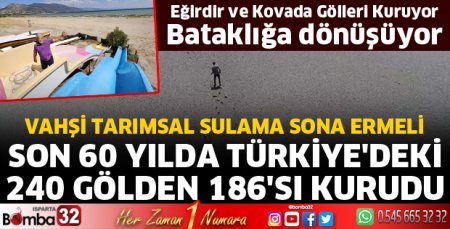 Son 60 yılda Türkiye'deki 240 gölden 186'sı kurudu