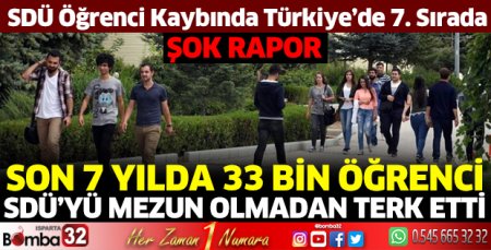 Son 7 yılda 33 Bin öğrenci SDÜ’yü mezun olmadan terk etti
