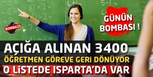 SON DAKİKA  Açığa Alınan 3400 Öğretmen Göreve Dönüyor!