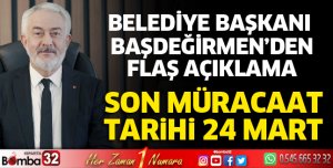 Son müracaat tarihi 24 Mart