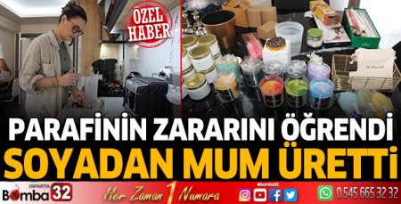 Soyadan mum üretti