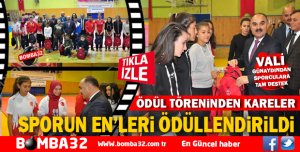 SPORUN ENLERİ ÖDÜLLENDİRİLDİ