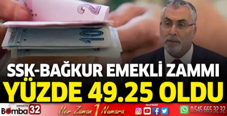 SSK-Bağkur emekli zammı yüzde 49.25 oldu