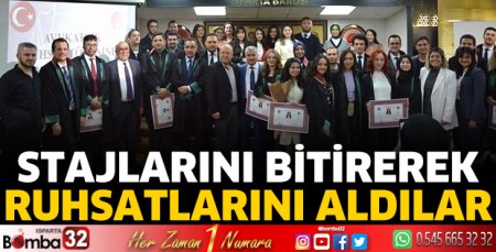 Stajlarını bitirerek ruhsatlarını aldılar