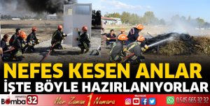 Stajyer itfaiyeciler mesleğe sıkı bir şekilde hazırlanıyorlar