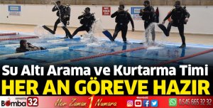 Su Altı Arama ve Kurtarma Timi her an göreve hazır