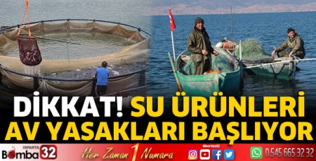 Su ürünleri av yasakları başlıyor
