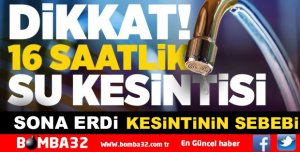 SU VE KANALİZASYON MÜDÜRLÜĞÜNDEN AÇIKLAMA