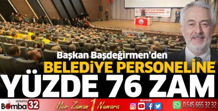 Şükrü başkandan personele yüzde 76 zam
