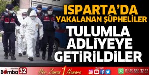 Şüpheliler koronavirüs oldukları için tulumla adliyeye getirildi