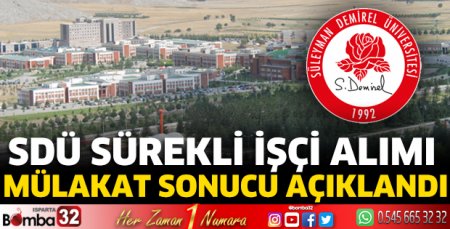 Sürekli İşçi Alımı (Engelli Kontenjanı) Mülakat Sonucu