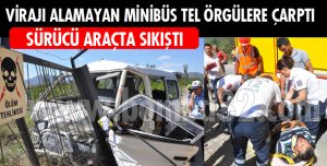 SÜRÜCÜ ARAÇTA SIKIŞTI!