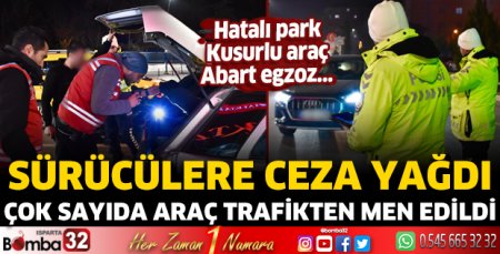 Sürücülere ceza yağdı