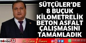 Sütçüler’de beton asfalt çalışmasını tamamladık