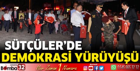 Sütçüler'de demokrasi yürüyüşü