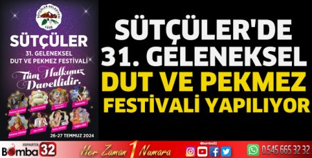 Sütçüler'de Dut ve Pekmez Festivali 