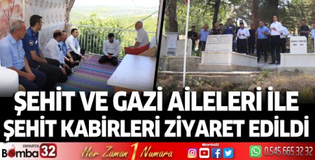 Sütçüler'de şehit kabirleri ziyaret edildi