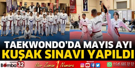 Taekwondo’da mayıs ayı kuşak sınavı yapıldı