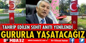TAHRİP EDİLEN ŞEHİT TABELALARI YENİLENDİ
