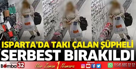 Takı çaldığı tespit edilen kadın serbest bırakıldı