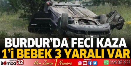 Takla atan otomobilde 3 kişi yaralandı
