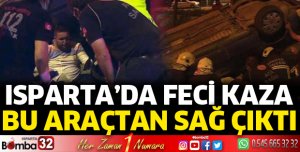 Takla atan otomobilden sağ çıktı