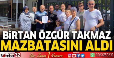 Takmaz mazbatasını aldı
